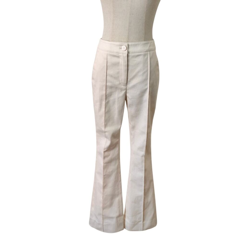 Veronica Beard Kimra Straight-Leg Pant Ecru US 4 - Picture 7 of 12